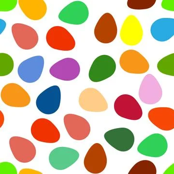 Seamless pattern with Easter eggs, outline design. A vibrant seamless backg.. イラスト素材
