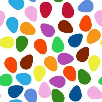 Seamless pattern with Easter eggs, outline design. A vibrant seamless backg.. イラスト素材