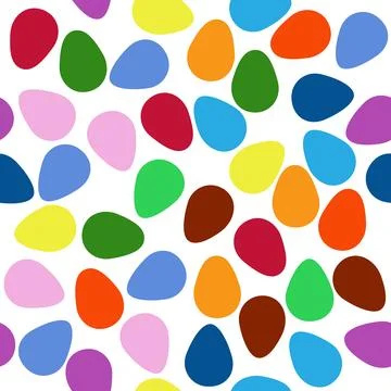 Seamless pattern with Easter eggs, outline design. A vibrant seamless backg.. Stockillustratie