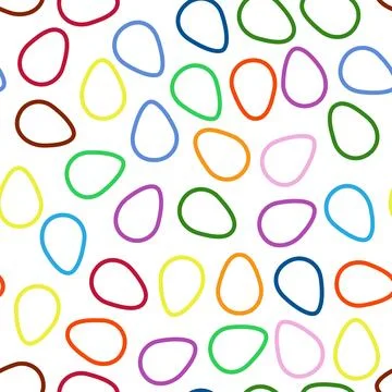 Seamless pattern with Easter eggs, outline design. A vibrant seamless backg.. Stockillustratie
