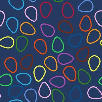 Seamless pattern with Easter eggs, outline design. A vibrant seamless backg.. イラスト素材