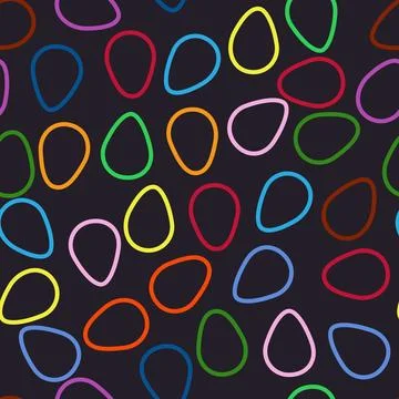 Seamless pattern with Easter eggs, outline design. A vibrant seamless backg.. イラスト素材