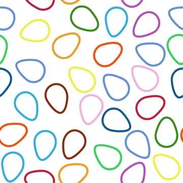 Seamless pattern with Easter eggs, outline design. A vibrant seamless backg.. イラスト素材