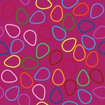 Seamless pattern with Easter eggs, outline design. A vibrant seamless backgro Stockillustratie