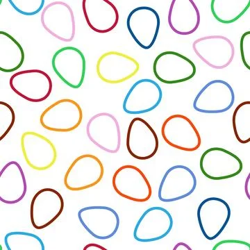 Seamless pattern with Easter eggs, outline design. A vibrant seamless backgro Stock Illustration