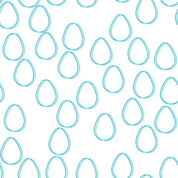 Seamless pattern with Easter eggs, outline design. A vibrant cute patterned e Stockillustratie