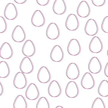 Seamless pattern with Easter eggs, outline design. A vibrant cute patterned e Stockillustratie