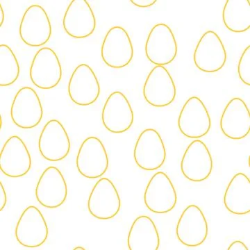 Seamless pattern with Easter eggs, outline design. A vibrant cute patterned e イラスト素材