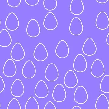 Seamless pattern with Easter eggs, outline design. A vibrant seamless backg.. Stockillustratie