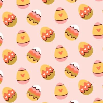 Seamless pattern Easter eggs for printing on clothing, wrapping paper 스톡 일러스트