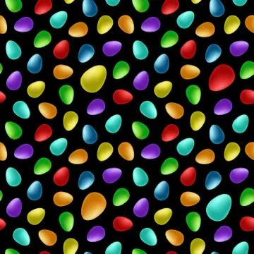 Seamless pattern of easter eggs. Vector illustration in cartoon style. 库存插图