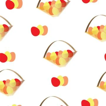 Seamless pattern with Easter eggs vector - seasonal Easter theme イラスト素材