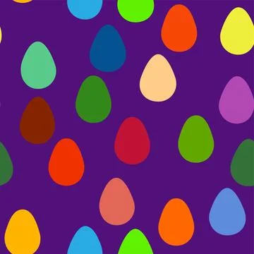 Seamless pattern with Easter eggs. vibrant background for Easter designs, fea Ilustración de archivo