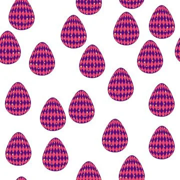 Seamless pattern with Easter eggs. vibrant background for Easter designs, fea イラスト素材