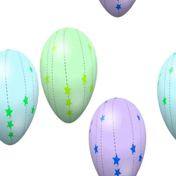 Seamless pattern with easter eggs on white Illustrazione stock