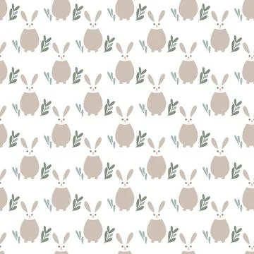 Seamless pattern with Easter elements. Spring background for surface design. Stock Illustration