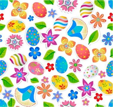 Seamless pattern with easter Stock Illustration