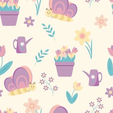 Seamless pattern for Easter Stock Illustration