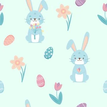 Seamless pattern for Easter Stock Illustration