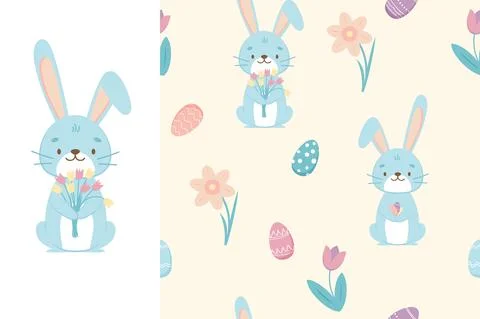 Seamless pattern for Easter Stock Illustration