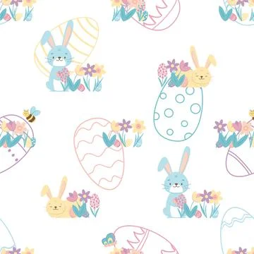Seamless pattern for Easter Stock Illustration