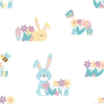 Seamless pattern for Easter Stock Illustration