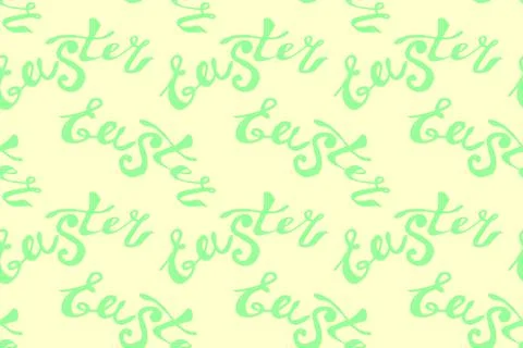 Seamless pattern of Easter lettering. Vector holiday decorations, backgrounds 스톡 일러스트