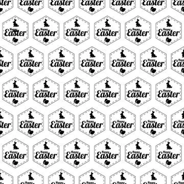 Seamless pattern Easter rabbit Stock Illustration