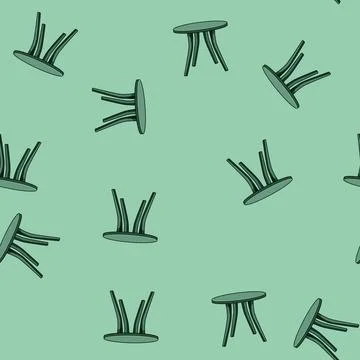 Seamless pattern easy plastic table cartoon vector Stock Illustration