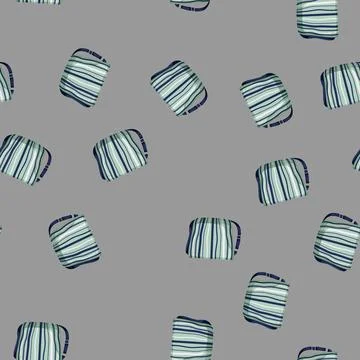 Seamless pattern eco beach bag cartoon vector Stock Illustration