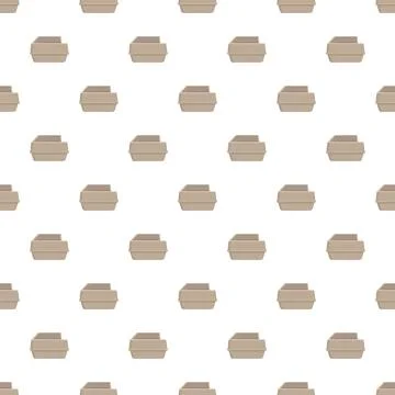 Seamless pattern with eco friendly food packaging boxes Stock Illustration