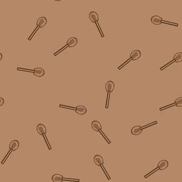 Seamless pattern ecofriendly coconut fiber dish scrubber cartoon vector 库存插图