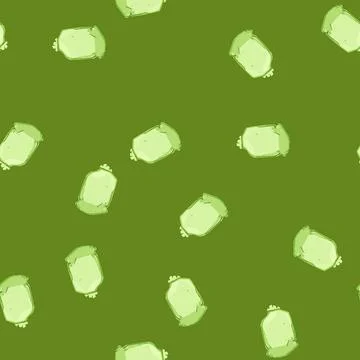 Seamless pattern ecofriendly compostable trash bag cartoon vector Stock Illustration