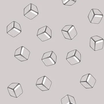 Seamless pattern ecofriendly ice cubes reusable cartoon vector Illustrazione stock