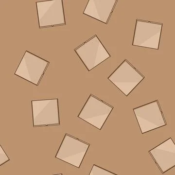 Seamless pattern ecofriendly pizza box cartoon vector イラスト素材