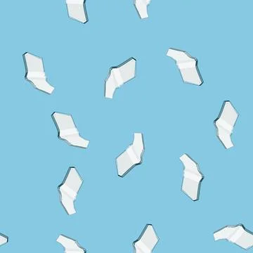 Seamless pattern edge glass broken shard cartoon vector Stock Illustration