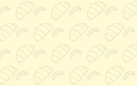 Seamless pattern of edible insects, Bee cubs and Larvae Stock Illustration