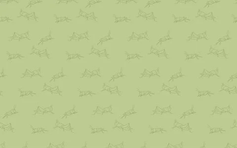 Seamless pattern of edible insects, Grasshoppers and Crickets Stock Illustration