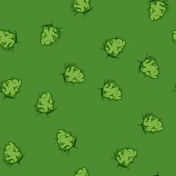 Seamless pattern edibles weed bud cartoon vector Stock Illustration