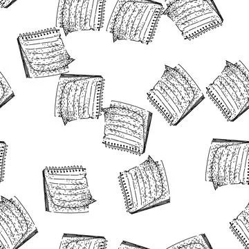 Seamless pattern editor notepad sketch hand drawn イラスト素材