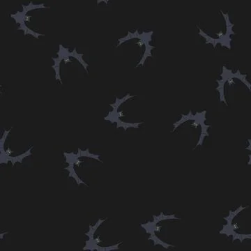 Seamless pattern eerie bat halloween cartoon vector 스톡 일러스트