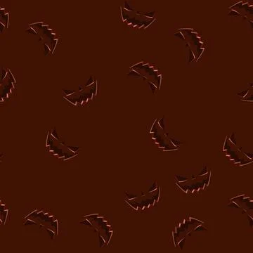 Seamless pattern eerie carved pumpkin face cartoon vector 스톡 일러스트