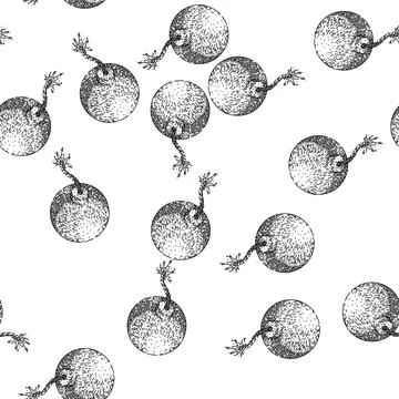 Seamless pattern effect bomb sketch hand drawn イラスト素材