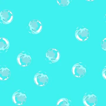 Seamless pattern effect soap bubble explosion cartoon vector Stockillustratie
