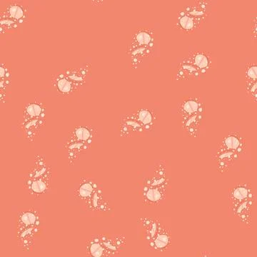 Seamless pattern effervescent tablets dissolving in water with bubbles around Stock Illustration