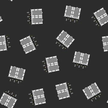 Seamless pattern efficiency electrical transformer cartoon vector Illustrazione stock
