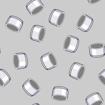 Seamless pattern efficiency faucet aerator cartoon vector Stock Illustration