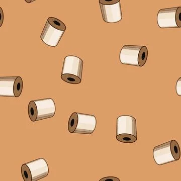 Seamless pattern efficiency pipe insulation cartoon vector Stock Illustration