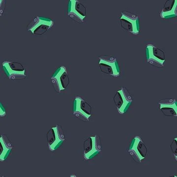 Seamless pattern efficiency pool cleaning robot cartoon vector イラスト素材