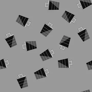 Seamless pattern efficiency solar panels cartoon vector Stock Illustration
